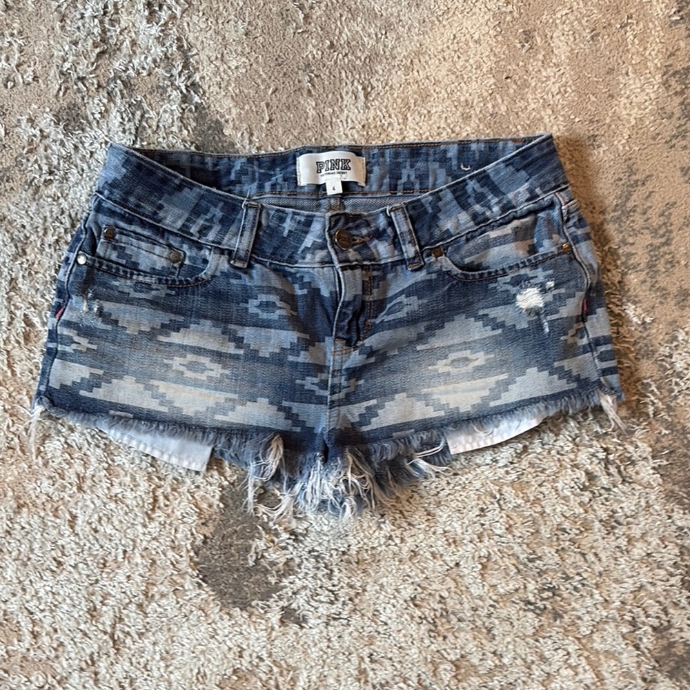 PINK Victoria's Secret Light Blue Denim Shorts